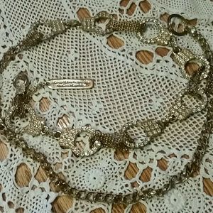 Christine alexander chain belt with crystals